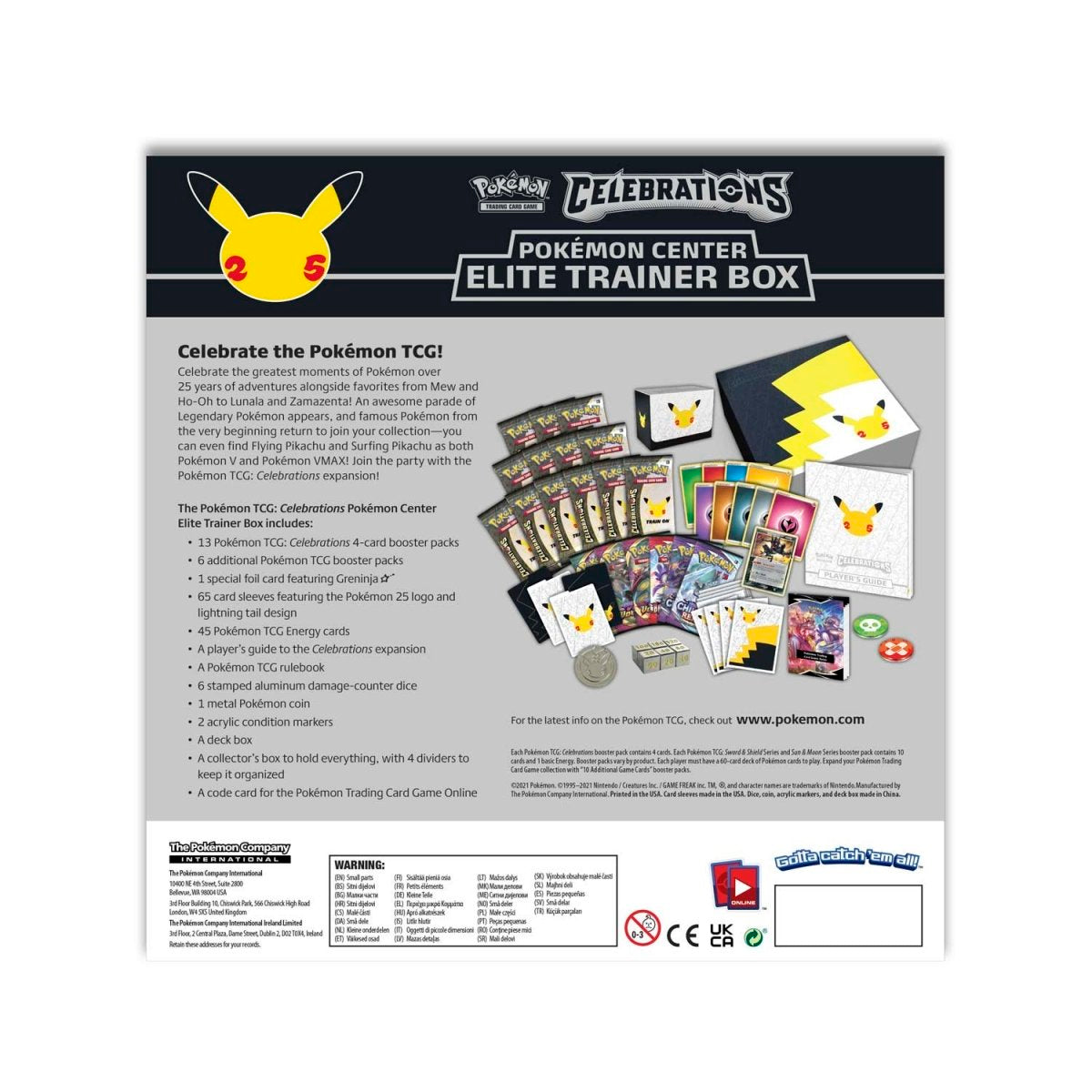 Celebrations Pokémon Center Elite Trainer Box